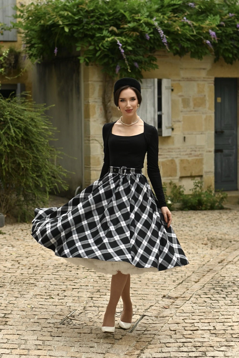 Lacey Tartan Swing Skirt